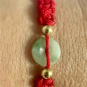 Vibrant Red and Gold Beaded Bracelet